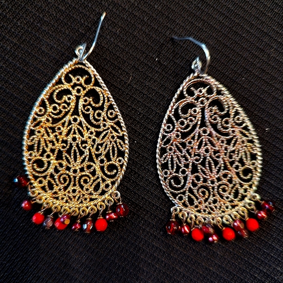 Peruvian Connection filigree earrings - Picture 1 of 2